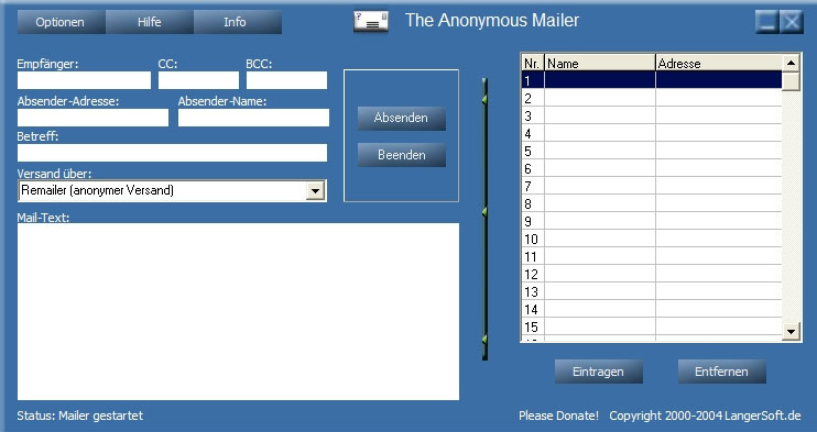 The Anonymous Mailer